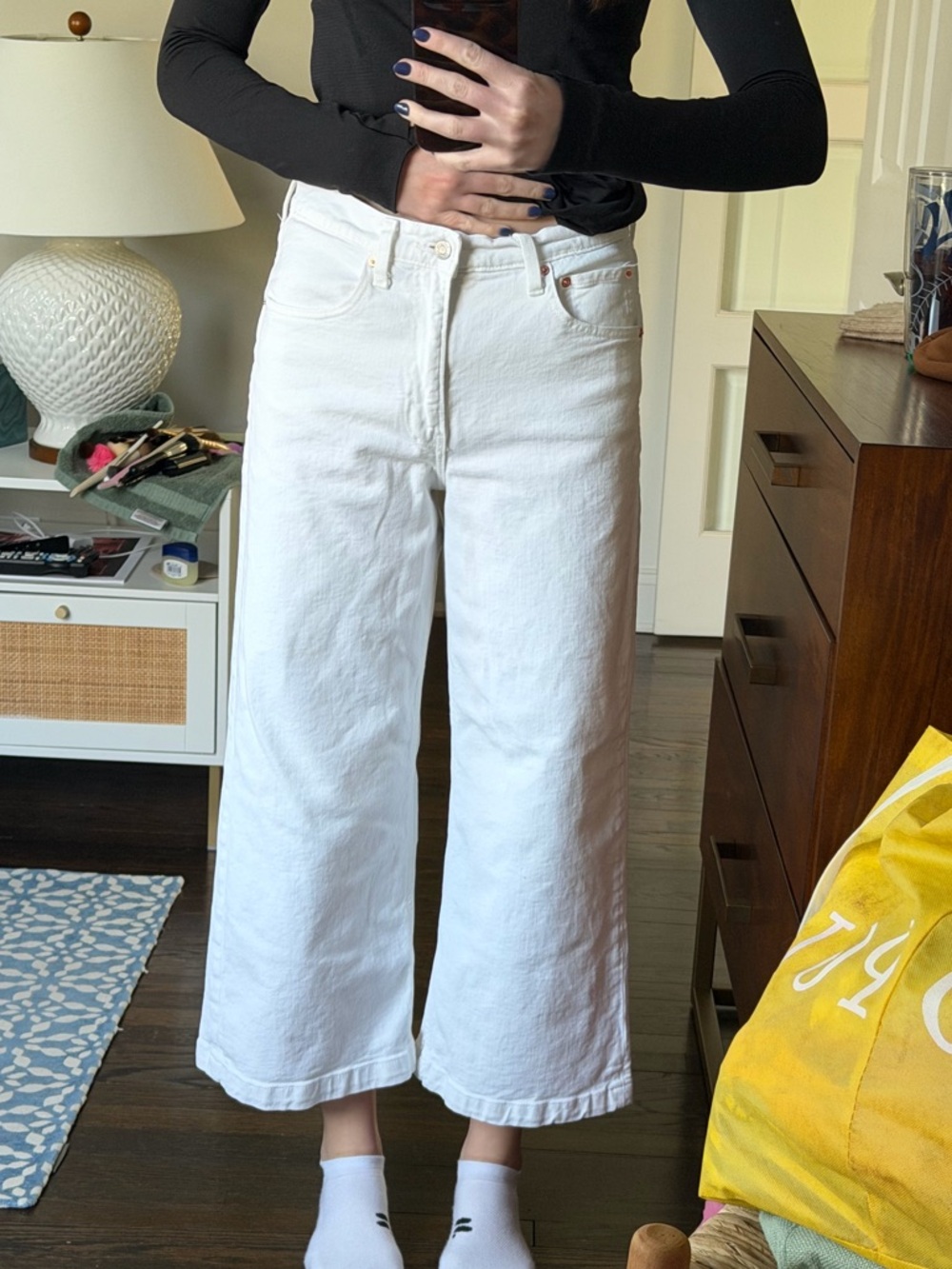 GAP White High-Rise Stride Ankle Jeans - Picture 4 of 5